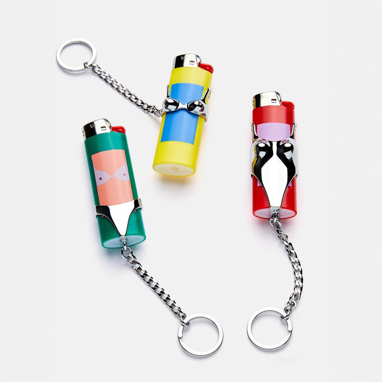 Creative Bikini & Bra Style Lighter Holder Keychain for BIC J6
