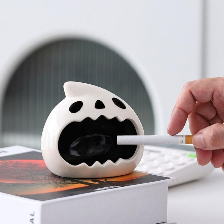 Cute Ceramic Head Ashtray – Creative Desktop Decor