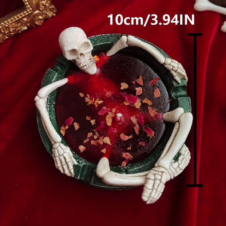 Skull Candle & Ashtray – Creative Aromatherapy Decor for Halloween & Home