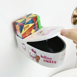 Cute Wall Ashtray with Lid – Anti-Flying Ash Bathroom & Home Use