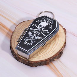 Skull Coffin Metal Ashtray – Halloween Smoking Accessory