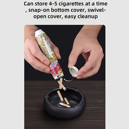 Portable Car Ashtray – Heat-Resistant, Compact & One-Hand Use