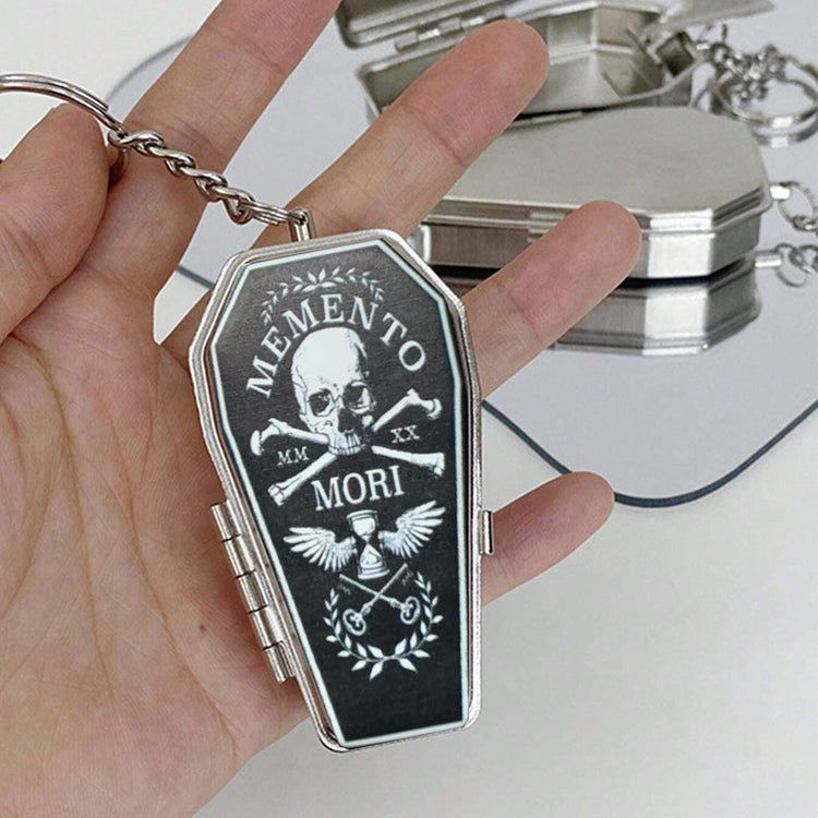 Skull Coffin Metal Ashtray – Halloween Smoking Accessory