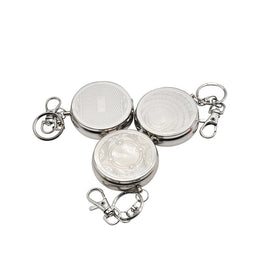 Portable Round Metal Ashtray with Chain – Keychain Pocket Ashtray