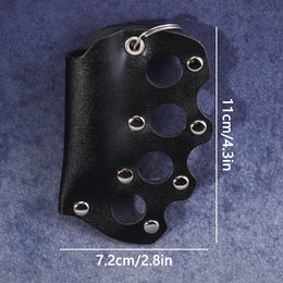 PU Leather Lighter Holder Keychain – Tiger Claw Design Protective Case for BIC J3 / J5