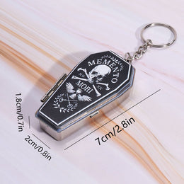 Skull Coffin Metal Ashtray – Halloween Smoking Accessory