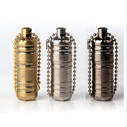 Mini Oil Lighter Keychain – Flint Wheel EDC (Portable)