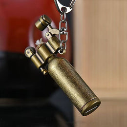 Vintage Flint Lighter – Unique Shape Keychain EDC