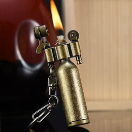 Vintage Flint Lighter – Unique Shape Keychain EDC