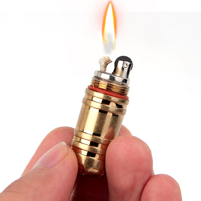 Mini Oil Lighter Keychain – Flint Wheel EDC (Portable)