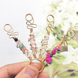 Crystal Bead Cigarette Holder Ring