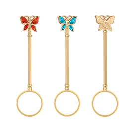 2.95inch Colorful Butterfly Blunt Joint Ring Holder