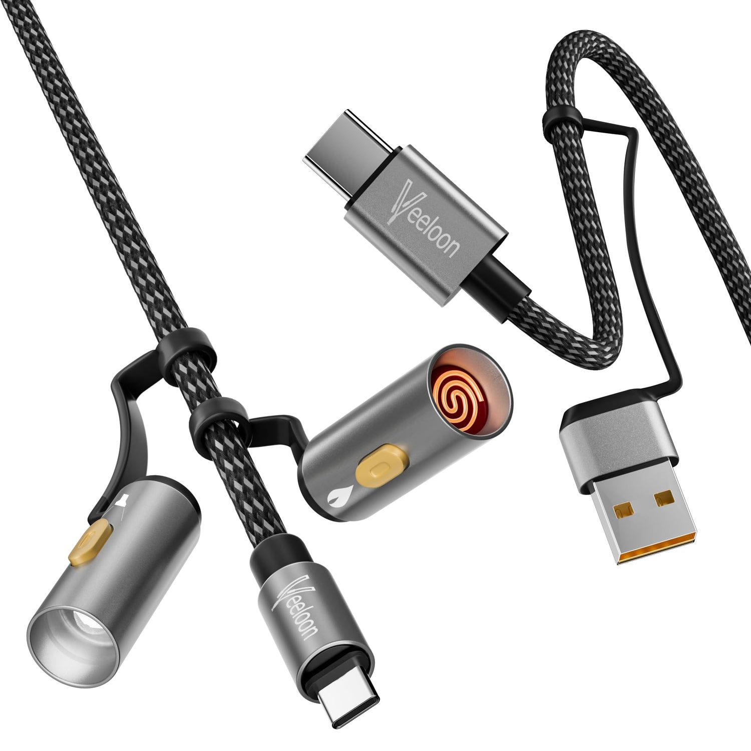 6-in-1 Charging Cable + Lighter