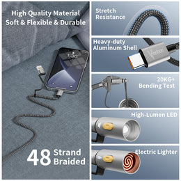 6-in-1 Charging Cable + Lighter