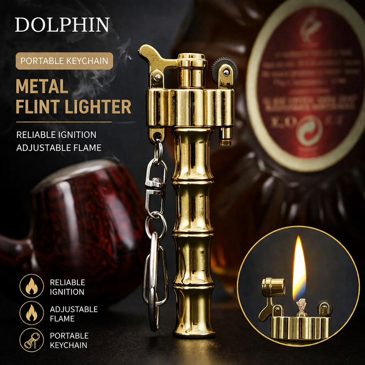 Bamboo Joint Lighter – Brass Vintage Kerosene Design