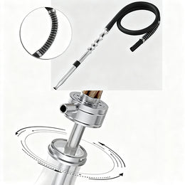 Gomba Hookah Set with Silicone Hose Bowl Tongs Mouth Tips Everything Accessories