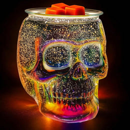 Skull Wax Warmer – 3D Glass Electric Aroma Lamp