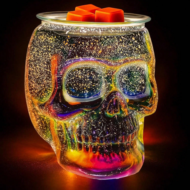 Skull Wax Warmer – 3D Glass Electric Aroma Lamp
