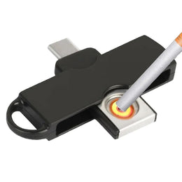 USB-C OTG Electric Lighter – No Battery, Plug & Use, Windproof