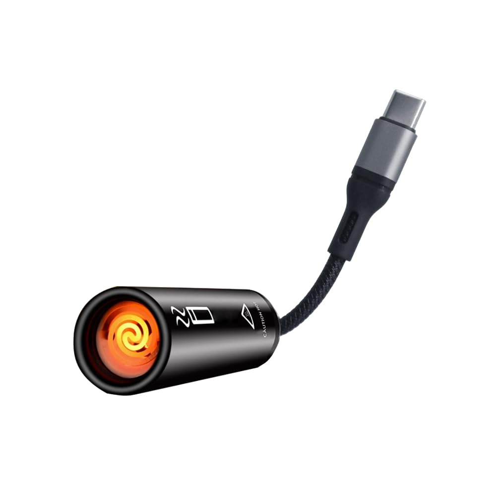 USB-C Cable Lighter – Flameless, Windproof & Rechargeable