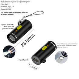 USB-C Mini Electric Lighter – Plug & Blow, No Battery Needed