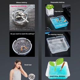 Disposable Ashtray with Sand Deodorizer – Odor-Control Smoking Accessory