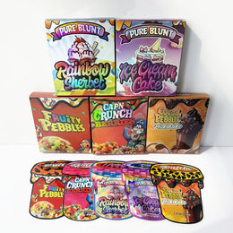 Gomba 3.5g Cali Packs Smell Proof Irregular Shape Mylar Bags Paper Box
