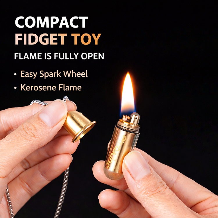 Mini Capsule Necklace Lighter – Kerosene EDC (Portable)