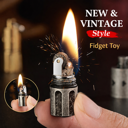 Vintage Mini Lighter Keychain – Kerosene Flint EDC