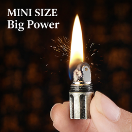 Vintage Mini Lighter Keychain – Kerosene Flint EDC