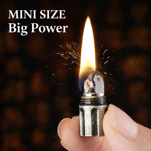 Vintage Mini Lighter Keychain – Kerosene Flint EDC