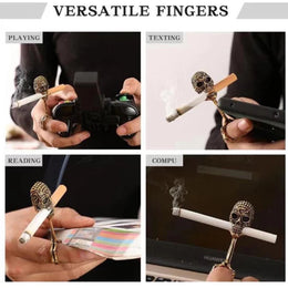 Skull Smoking Ring Clip