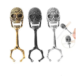 Skull Smoking Ring Clip