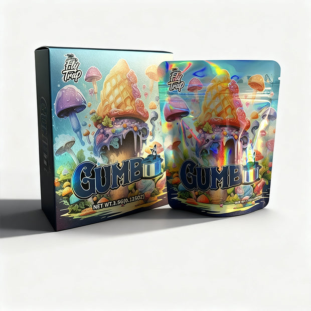 Gomba 3.5G Packaging Box Mylar Bags For Cannabis