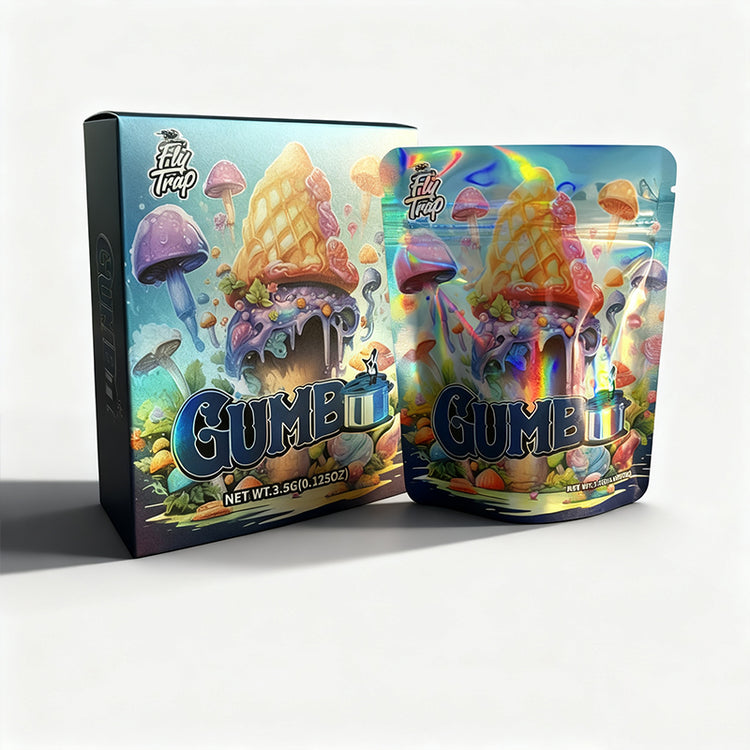 Gomba 3.5G Packaging Box Mylar Bags For Cannabis
