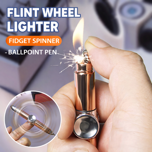 Spinner Pen Lighter – 3-in-1 Kerosene Flint Multi Tool