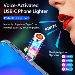 USB-C Mini Electric Lighter – Plug & Use, Flameless & Windproof