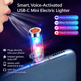 USB-C Mini Electric Lighter – Plug & Use, Flameless & Windproof