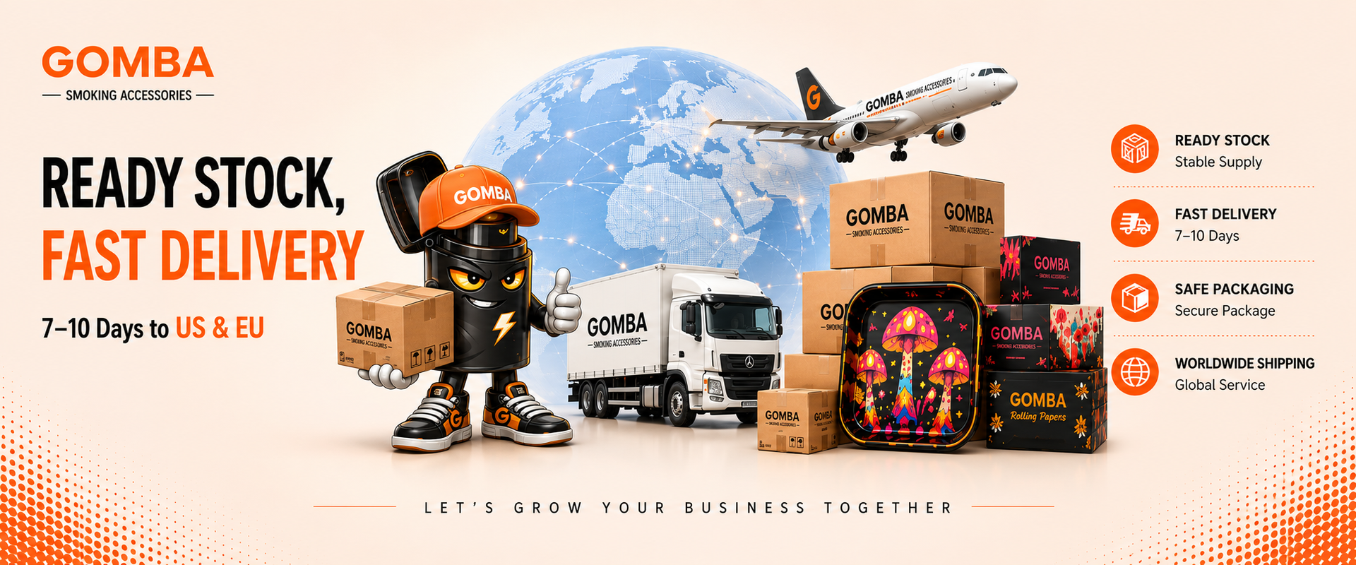 Gombasmoke wholesale smoke accessories banner