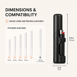 GOMBA 2-in-1 Lighter Holder & Pre-Roll Case