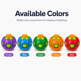 Press-to-Spin Decompression Ball Fidget Toy