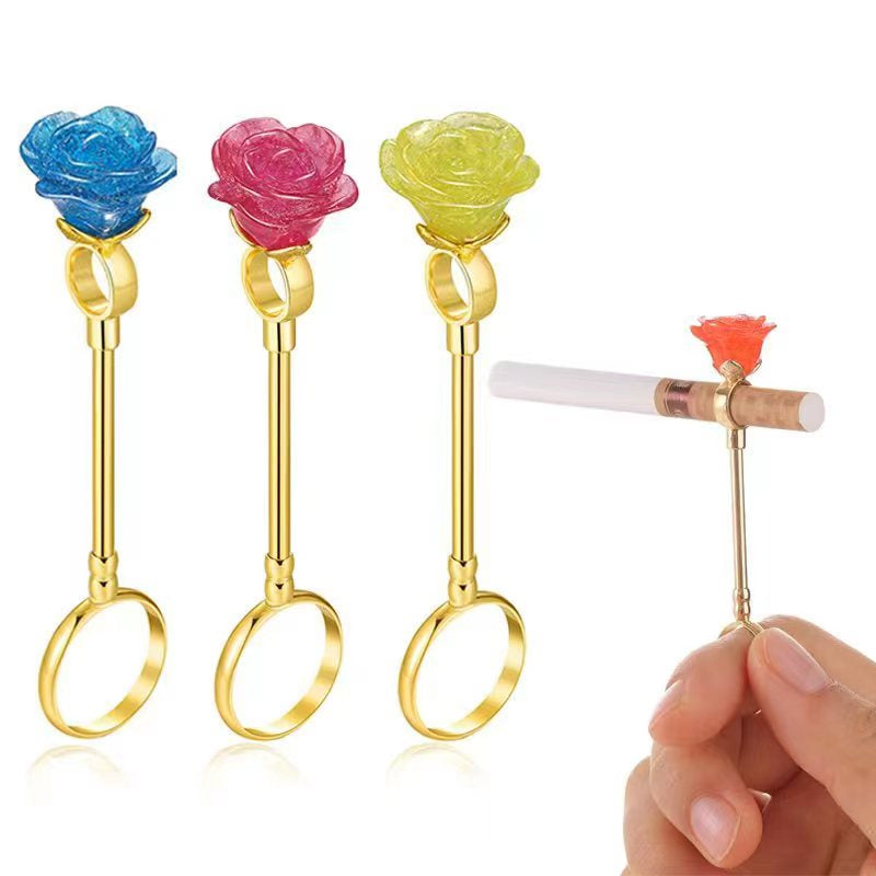 Colorful Rose Joint Ring Holder